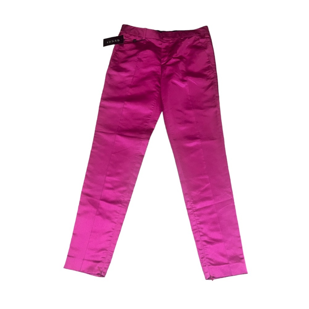 NWT GUCCI BY TOM FORD HOT PINK DRESSY PANTS SIZE US 4 / IT 40
